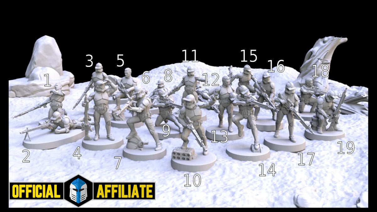 Clone Trooper Specialist Miniature Wargame Figures for Table Top