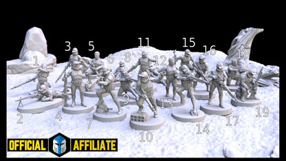 Clone Trooper Specialist Miniature Wargame Figures for Table Top