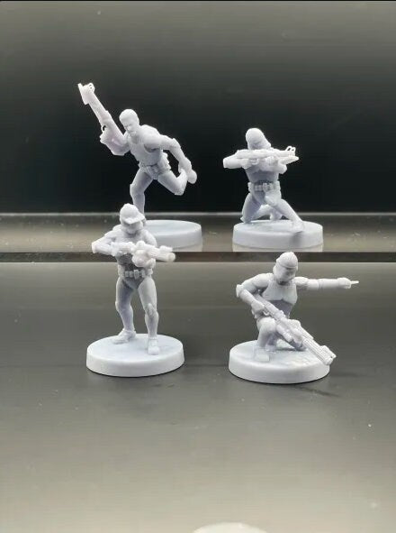 Clone Trooper Assault Miniature Wargame Figures for Table Top