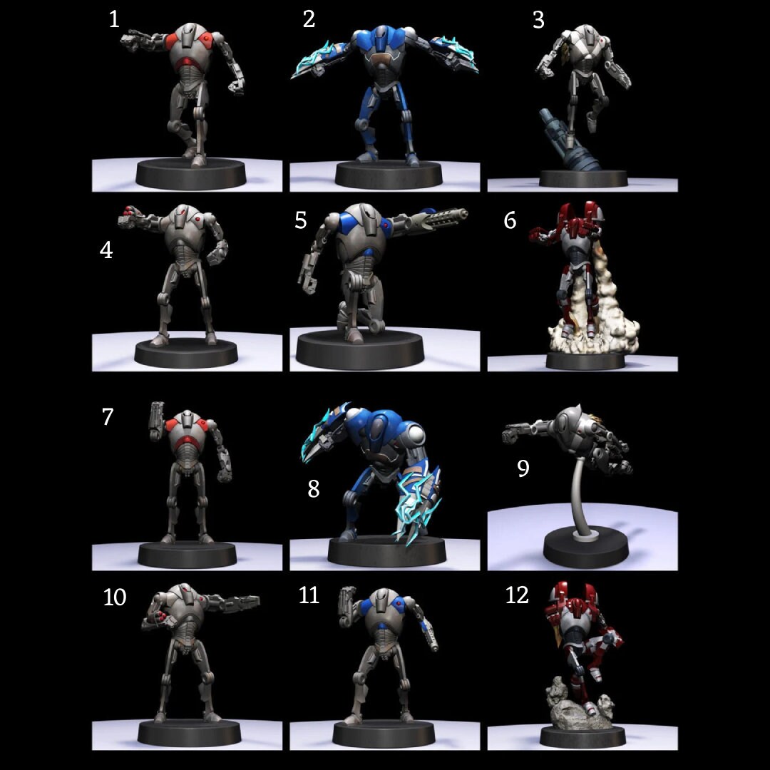 B2 Battle Droid Miniature Wargame Figures for Table Top